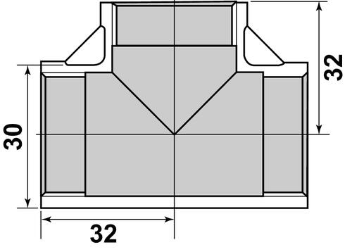 Té égal Inox à visser FFF3/4''